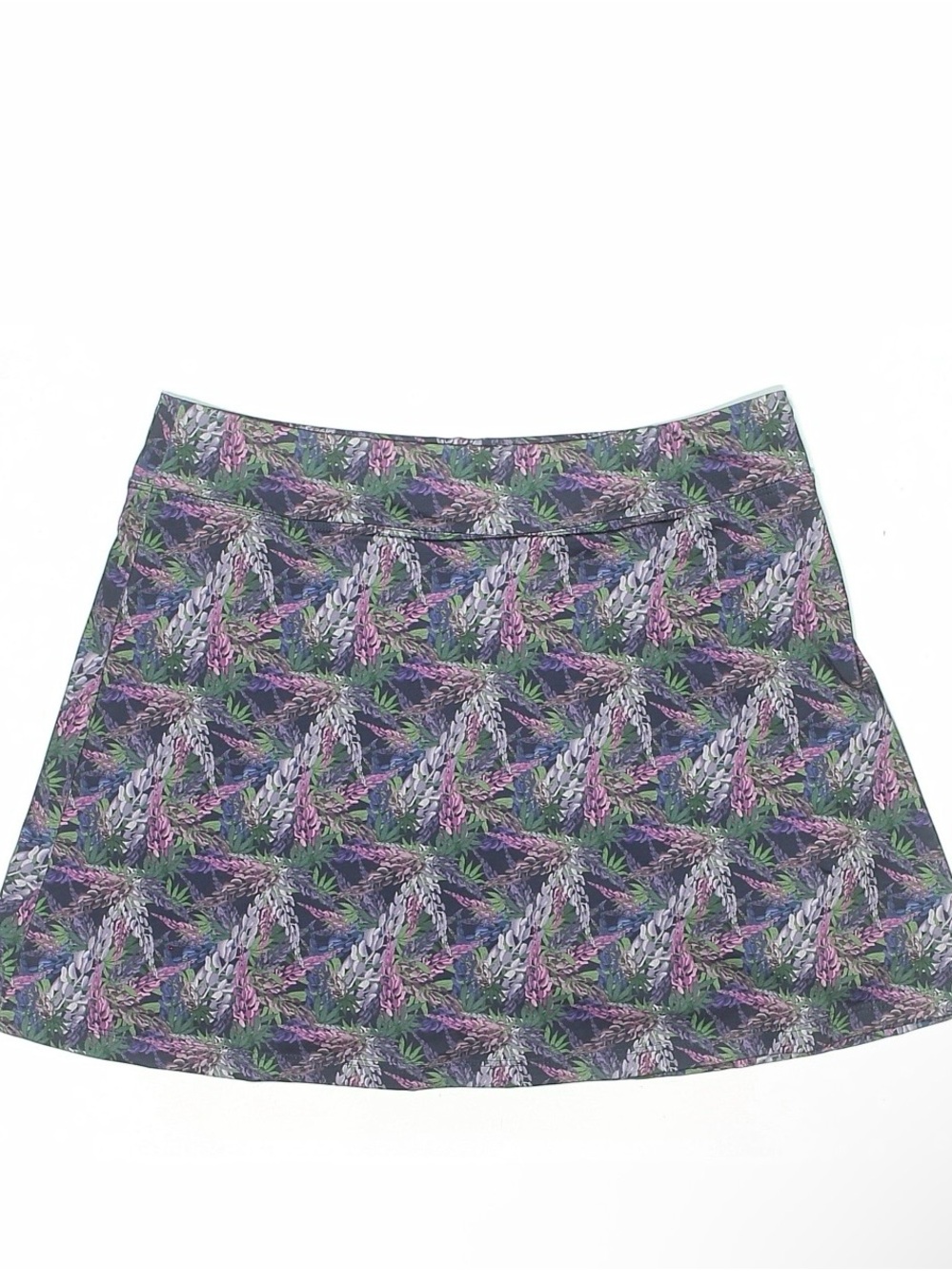 Youer Floral Skort in Purple and Green Medium